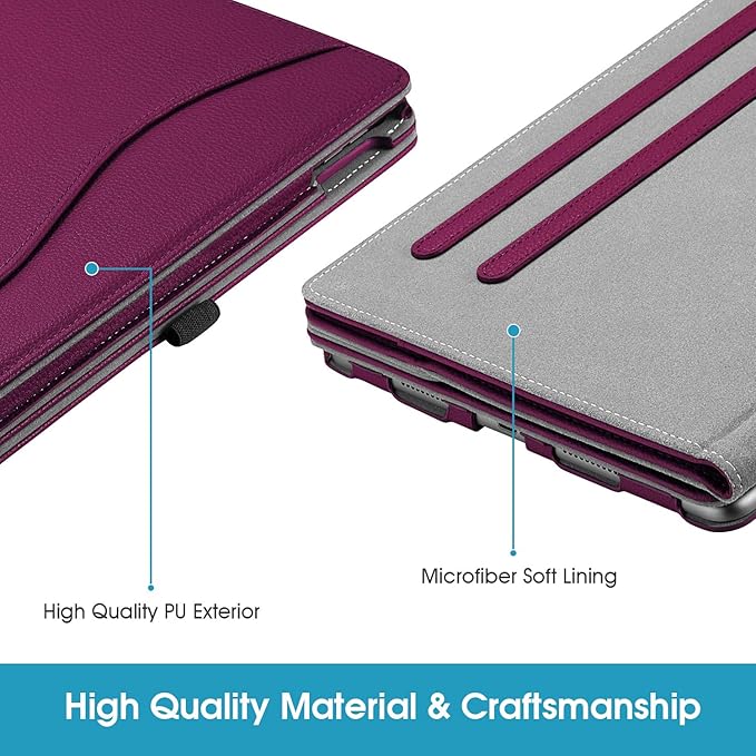 Fintie Case for iPad Air (3rd Gen) 10.5" 2019 / iPad Pro 10.5" 2017 - [Corner Protection] 360 Degree Rotating Smart Protective Stand Cover w/Pencil Holder, Auto Sleep/Wake, Purple