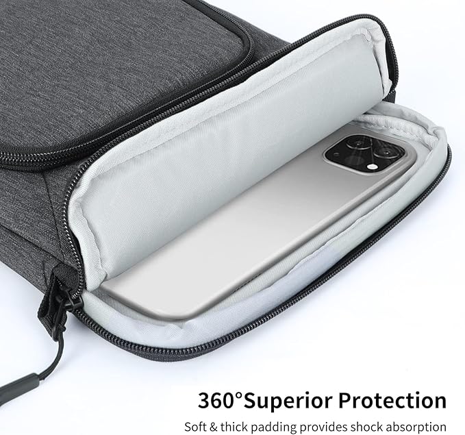 11 Inch Tablet Sleeve, Compatible with iPad Pro 11 (5th–1st Gen, M4/M2/M1), 10.9" iPad Air (7th–4th Gen, M3/M2), Microsoft Surface Go & Other 11" Tablets, Water-Resistant Case