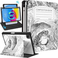 Uppuppy for iPad Air 11 inch Case, Air 5th/4th Generation 10.9, Pro 11'' Case Women Girls for Apple Pencil Holder Cute Frog Rotating Folio Cover for iPad Air 11 2024 (M2), 10.9 2022 2020, Pro 11