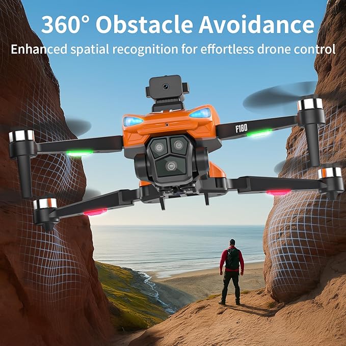 GPS Drone with 4K Camera for Adults, 4.5" Remote Control Screen, Auto Return, Auto Obstacle Avoidance, 22 Min Flight, Foldable FPV RC Quadcopter with Follow Me, Waypoint Fly, Gift for Beginners