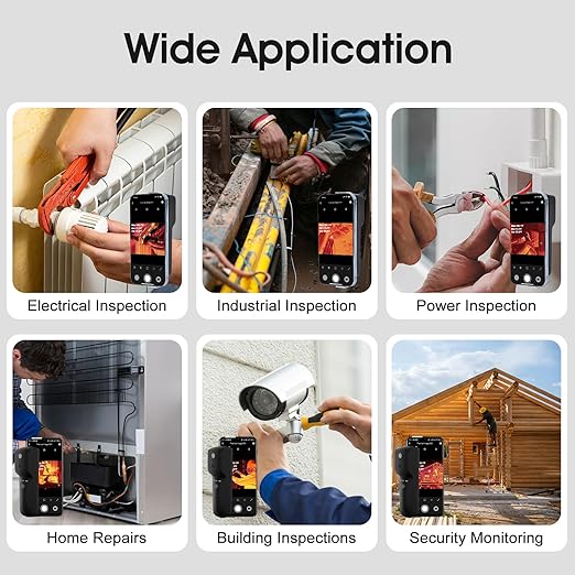 BTMETER Thermal Imaging Camera, 256x192 IR Resolution with WiFi for Android & iOS, Home/Industrial Infrared Camera for HVAC, Electrical & Automotive Inspection (-4°F to 1022°F) BT-951A