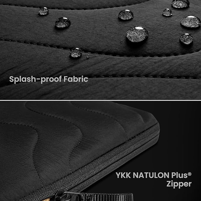tomtoc 360 Protective Puffy Laptop Sleeve for 16-inch MacBook Pro M5 Pro/Max (2026) A3428 A3429, M4/M3/M2/M1 Pro/Max A3403 A3186 A2991, Quilted Design Soft Cute Puffer Bag Case for Dell XPS 16 Laptop