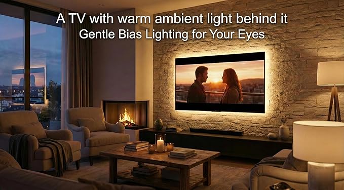 USB Light Strip Warm White 3000K CRI 92+ Small Dimmable COB LED Strip Light Cuttable 5V USB Powered 6 ft 10W for TV Backlight Cabinet Bedroom Indoor DIY Lighting Project