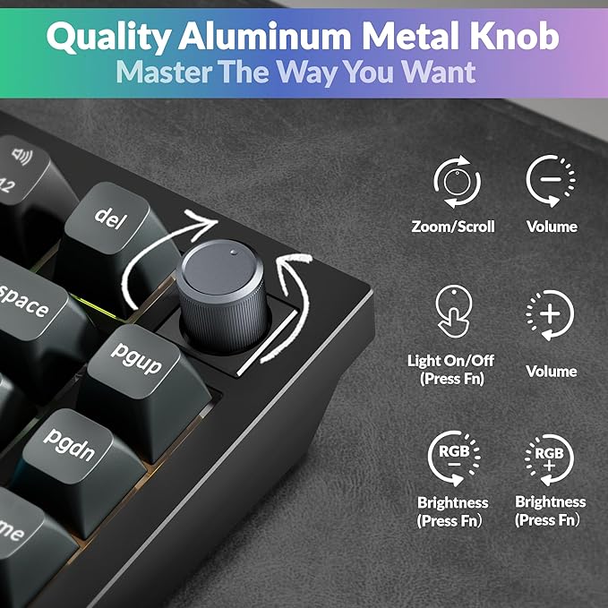 Keychron Q1 Ultra 8K 75% Wireless Mechanical Keyboard, Aluminum Hot-Swappable RGB, Banana Switch, 82 Keys, 600h Battery Life, 2.4GHz/Bluetooth/Wired, ZMK Programmable, Mac Windows Linux – Black