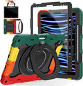 ROISKIN for iPad Pro 12.9 -Inch Case (6th, 5th, 4th & 3rd Gen)with HD Screen Protector, 360 Stand, Handle, Pencil Holder,Shoulder Strap[15ft Drop Protection]Rugged Bulky Full Body 12.9 iPad Pro Case