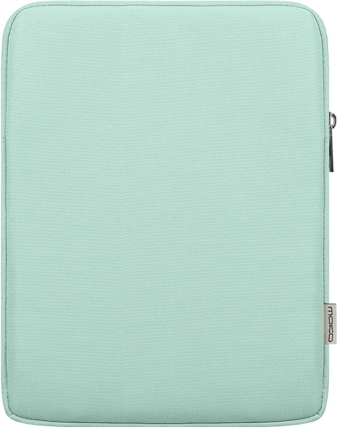 MoKo 9-11 Inch Tablet Sleeve Bag Carrying Case Fits iPad air 5 10.9" 2022, iPad Pro 11 M2 2022-2018, iPad 10th 10.9,iPad 9/8/7th Gen 10.2,iPad Air 4 10.9/Air 3 10.5,Tab S8/S9 11", Mint Green
