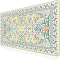 HAOCOO Desk Mat for Keyboard and Mouse, Large Keyboard Mats for Desk, Cute Desk Mat with Non-Slip Rubber Base, Computer Mat with Stitched Edges, Office Aesthetic (Green)
