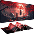 Gaming Mouse Pad - (31.5"×11.8") Japanese Samurai Large Mouse Pads for Desk - Desk Mat for Keyboard and Mouse with Non-Slip Base, Desks Pad Matfor Game/Office & Home
