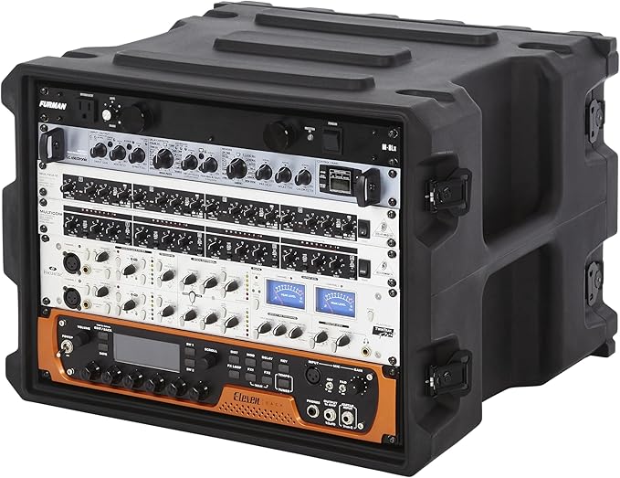 Gator Cases Pro Series 8U Rack Case with Standard 19" Depth, Roto Molded Made in USA (G-PRO-8U-19)