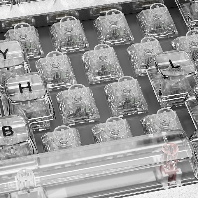Kailh Box Jellyfish PRO Fully Transparent RGB Linear Mechanical Keyboard（Glass Jellyfish 36pcs）