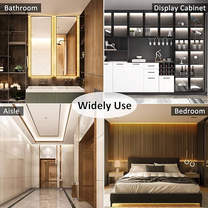 PAUTIX COB LED Strip Lights 2700K-6500K CCT Tunable White UL-Listed Dotless LED Lights with RF Remote,16.4ft Super Bright Dimmable 24V Tape Light,for Under Cabinets Bedroom Kitchen Office Lighting