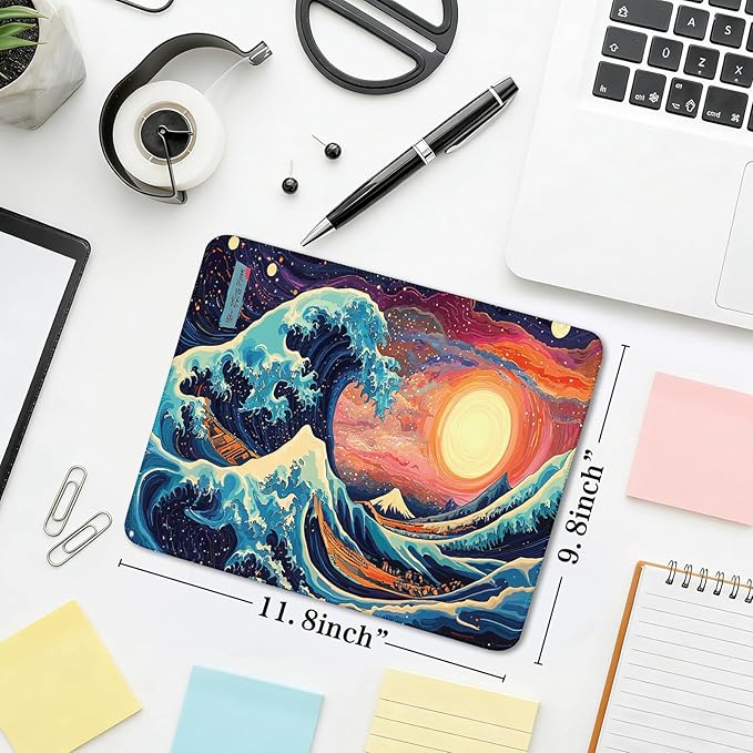 Mouse Pad for Gaming & Office - (11.8"×9.8") Small Desk Mat with Smooth Surface and Stylish Design for PC, Home Office Decor and Work