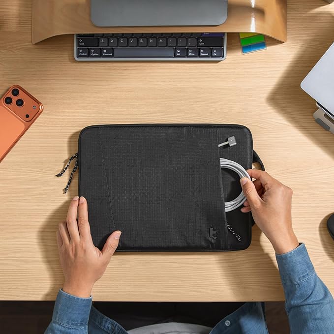 tomtoc Slim & 360° Protective Laptop Sleeve for 13-inch MacBook Air M5/A3449 (2026), M4/A3240, M3/A3113, M2/A2681 M1/A2337, Water-Resistant Case with CornerArmor, Fits 13" MacBook Neo & MacBook Pro