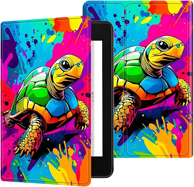 for 6.8" Kindle Paperwhite (11th Generation 2021) and Kindle Paperwhite Signature Edition Case, Slim Kickstand Stand Leather Smart Cover with Auto Wake/Sleep, Pink Rose