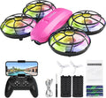 Swifsen Kids Drone with Camera & Optical Flow Positioning - Mini RC Quadcopter with Full Protection Guard, 2 Modular Batteries, Colorful LED Lights - Easy to Fly Gift for Boys & Beginners (Upgraded Version).