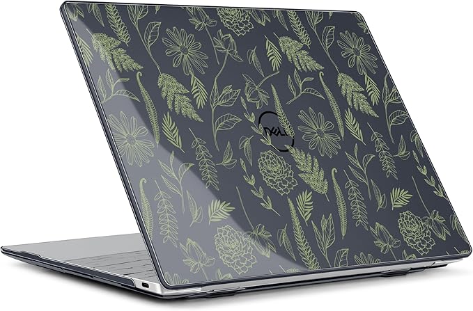 Batianda Case for Dell XPS 13 Laptop Copilot+ PC 13.4" Display 2025 2024 Model Number 9345/9350, Ultra-Slim Lightweight Scratch-Resistant Hard Shell with Professional Protection, Plant Branches