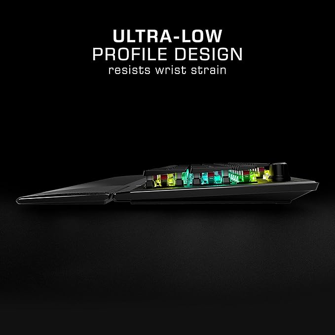 ROCCAT Vulcan Pro Linear Optical PC Gaming Keyboard, Titan Switch Full Size with Per Key AIMO RGB Lighting, Anodized Aluminum Top Plate and Detachable Palm/Wrist Rest, Low Profile, Black