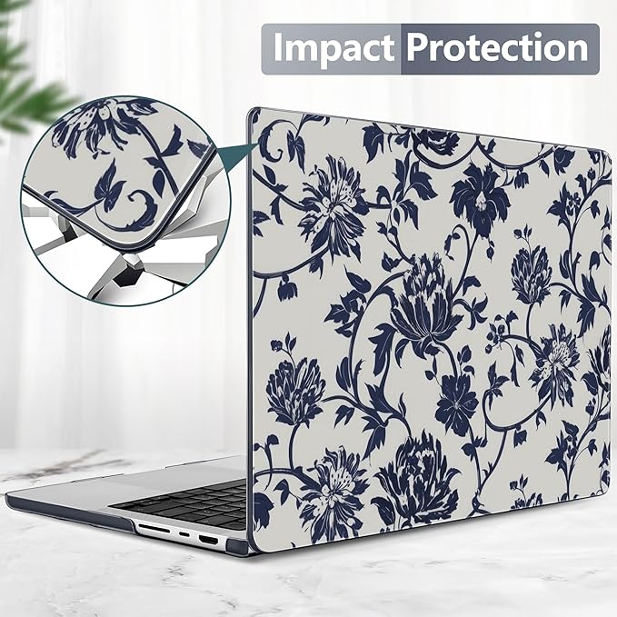Batianda for MacBook Pro 14 Inch Case 2026-2021 Release M5 M4 M3 M2 M1 Pro/Max, 1.2mm Slim Creative Graphic Hard Shell Cover with Keyboard Cover, Screen Protector 4-in-1 Bundle, Shark
