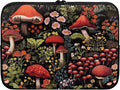 Mushroom Laptop Protective Sleeve for Women Men 12 inch Flower Computer Sleeve Neoprene Laptop Bag Lightweight Lap Top Case Suitable for Travel School Office Organizers Black