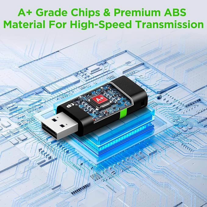 8GB Flash Drive with Type C Adapter, AreTop Retractable USB 2.0 Thumb Drive Multicolor USB Drive for Date Storage, High Speed Jump Drive with LED Indicator Lanyard, 8GB 1 Pack (Green)