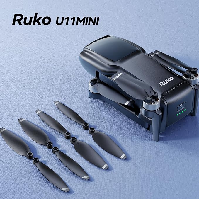 Ruko U11MINI 4K (RC3), Beginner Drone with Touchcreen Controller and U11MINI 4K Drone Propellers