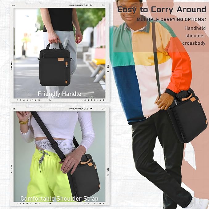 12.9 Inch Tablet Sleeve Bag, Padded Carrying Case for 13" iPad Air M4 M3 M2 2026-2024, iPad Pro M5 M4 M2 M1, Samsung Galaxy Tab S9 FE+/S9+/S8+/S7 FE/S7+ 12.4" 2022/2023, Surface Laptop Go 12.4"