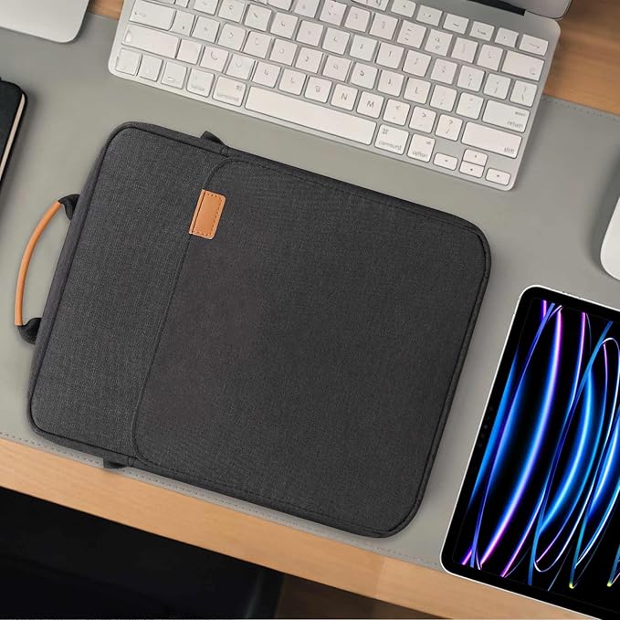 Tablet Sleeve Bag for 13 inch iPad Air (M4/M3/M2) 2026, 13 inch iPad Pro (M5/M4), 12.9" iPad Pro (6th/5th/4th/3rd Gen), Galaxy Tab S10+ S9+ with Magic Keyboard, Protective iPad Case Bag, Black