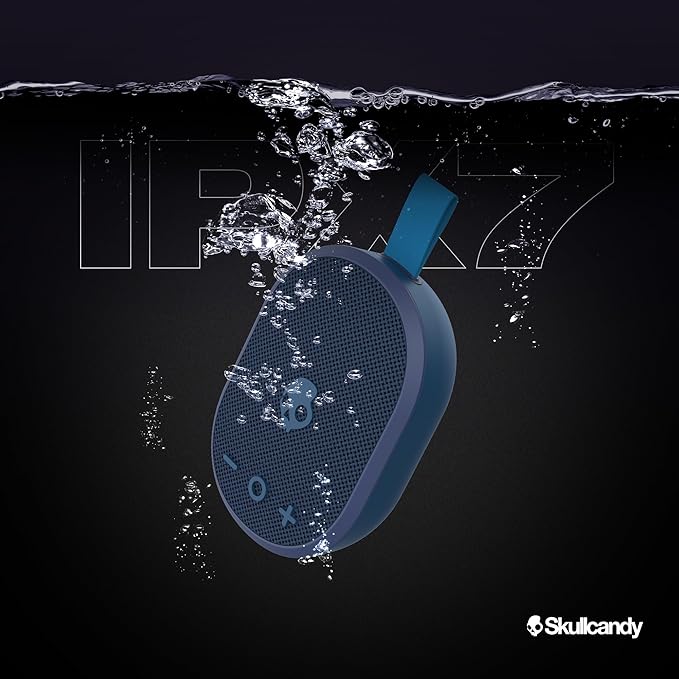 Skullcandy Ounce Wireless Bluetooth Speaker - IPX7 Waterproof Mini Portable Speaker with 16 Hour Battery, Downward Firing Passive Radiator, and Ballistic Nylon Carry Strap