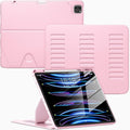 VIKESI Case for iPad Pro 12.9 6th / 5th / 4th / 3rd Generation Case 2022/2021/2020/2018,Multiple Angles Magnetic Stand Cover,Shockproof Soft Back,Pencil Holder,and Auto Sleep/Wake,Pink