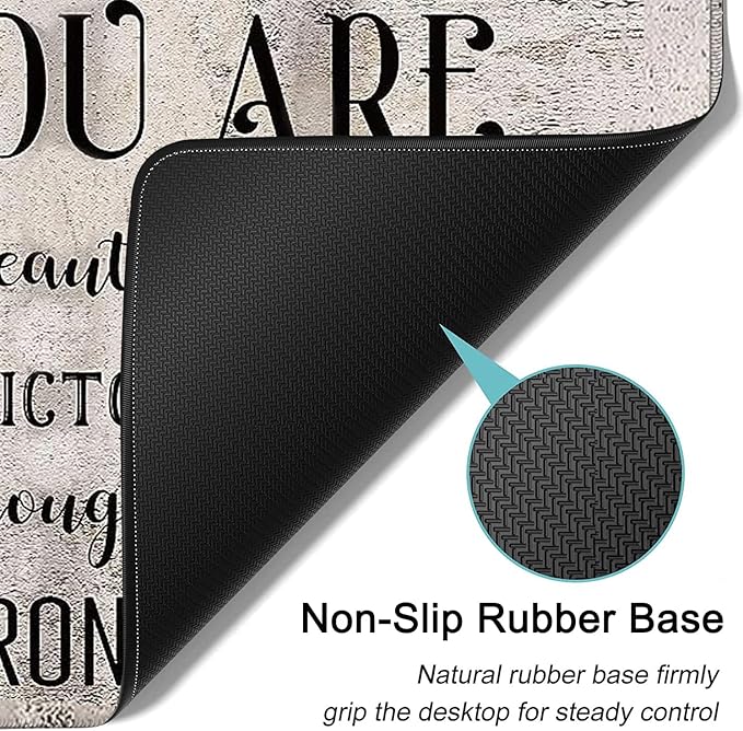 Large Mouse Pad, 31.5 x 11.8in Extended Gaming Mouse Pad with Stitched Edges, XXL Mousepad Protector Non Slip Rubber Base for Office & Home Writing Mat,African American Women Black Girl Black Desk Mat
