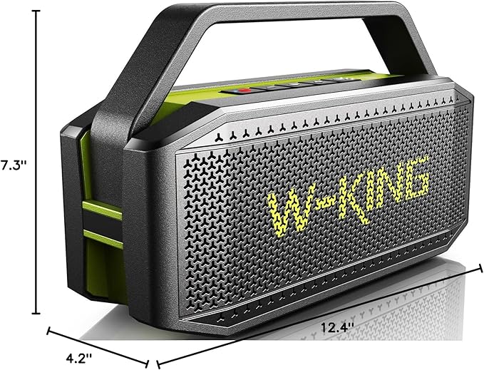 Portable Bluetooth Speaker 100W(Peak) Loud with Deep Bass, W-KING IPX6 Waterproof Speakers Bluetooth Wireless, 60W Ex-large Passive Radiator/40H/EQ/Dual Pairing/TF/AUX, Party Big Large Outdoor Boombox