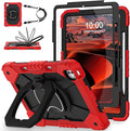 WESOROL for iPad Pro 13 Inch Case M5 2025/M4 (2024 Model,7th Gen) with Screen Protector/360° Rotating Stand/Pencil Holder/Shoulder Strap,Military Grade Shockproof iPad Case 13 Inch Pro M5/M4,Red Black