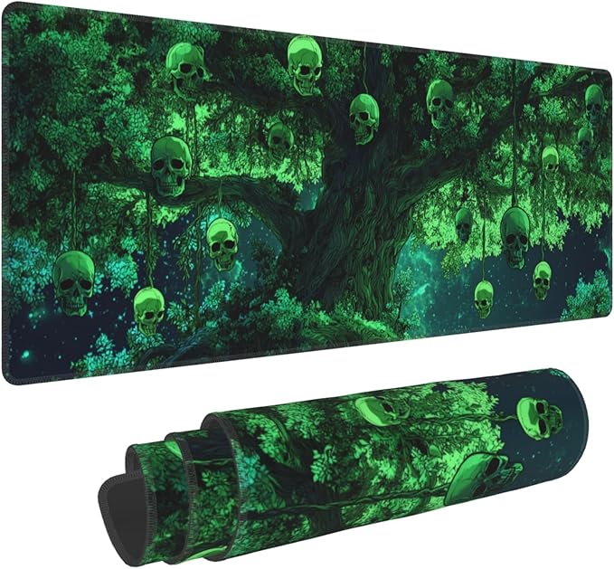 Skull Tree Mouse Pad Extended Large Gaming Mouse Pad XL Stitched Edges for Gamer Home Office 31.5 X 11.8 Inch