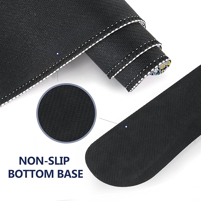 DINKY Large Mouse Pad and Keyboard Wrist Rest Set, Extended Mouse Pad with Wrist Support, Non-Slip Desk Mat Protector Desk Blotter for Keyboard and Mouse, Floral Art