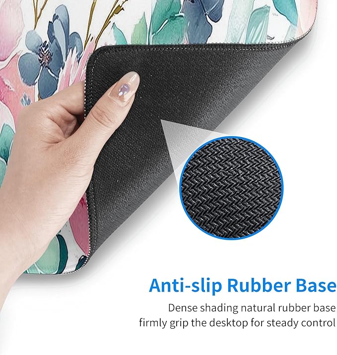 Flower Mouse Pad Extended Large Gaming Mouse Pad XL Stitched Edges for Gamer Home Office 31.5 X 11.8 Inch