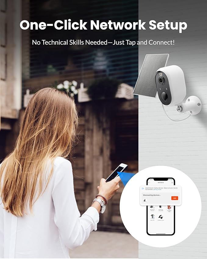 Aurumbach Solar Security Camera Outdoor Wireless 2 Pack, 2K Color Night Vision, Battery Powered PIR Motion Detection,2.4GHz WiFi Cameras for Home Surveillance, Light and Sound Alarm, 2-Way Audio