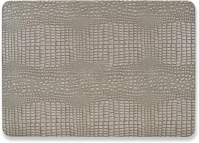 DTangLsm for Crocodile MacBook Pro 14 inch Case M5 2026-2021 M4 M3 M2 M1 A3426 A3427 A3434 A3112 A3185 A3401 A2918 A2992 A2779 A2442, Alligator Skin Textured Leather Hard Case+Keyboard Cover, Silver