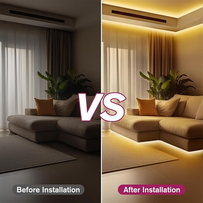 EMITEVER COB LED Strip Lights Warm White, 3000K Tape Light Premium High Density, DC 24V, 360+Lumens/ft, 5120LEDs/Spool, Ra 90+, 32.8ft/10m, UL Listed 5 Year After-Service(Power Supply Sold Separately)