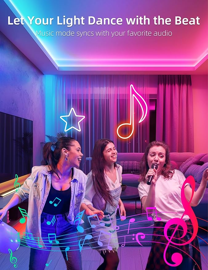 Lamomo LED Neon Rope Lights 32.8Ft, RGB LED Strip Lights Control with App/Remote, Music Sync Color Changing Waterproof Flexible Led Light Strip, Cuttable Gaming 24V Neon Lights for Bedroom Indoor