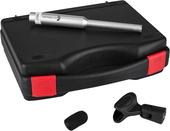 Dayton Audio EMM-6 Precision Omnidirectional Electret Condenser Microphone for Room Acoustic Analyzers and Audio Measurement Systems, Calibration Data File with Response Graph Included