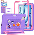 KAIJIAbox Kids-Friendly Case for iPad Air 11" M4/M3/M2, Pro 11" 4th/3rd/2nd/1st Gen, Air 5th/4th - Military-Grade Drop Protection with Metal Handle/Stand, Screen Protector, Pen Holder, Shoulder Strap