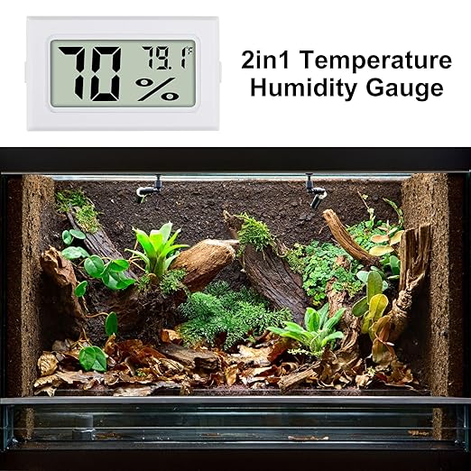 3Pcs Mini Digital Thermometer Hygrometer Electronic Temperature Humidity Gauge Meters Indoor LCD Display Fahrenheit for Greenhouse,Garden,Car Cellar and Office