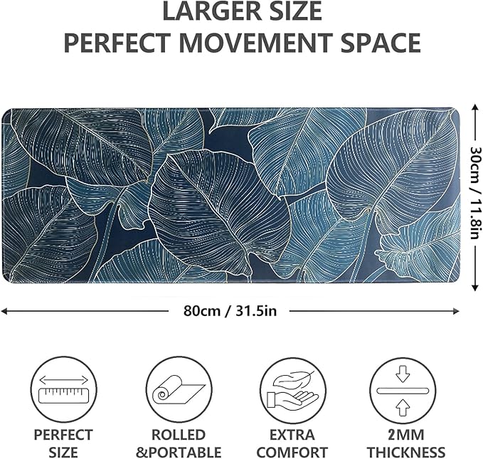 Gaming Mouse Pad (Green Leaves), Large