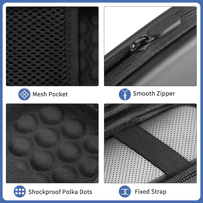 Hard Case Compatible with SanDisk Extreme Pro/SanDisk Extreme Portable External SSD 500GB 1TB 2TB, Portable Protective Storage Travel Bag (Box Only)