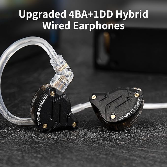KZ ZS10 Pro in Ear Monitor,Bass KZ Earbuds,4BA 1DD Wired Earbuds Headphone Multi Driver IEM Earphone for Systerm,IEM Headphone on Stage in Ear Monitor for Singer Guitarist (Glare Blue, No Mic)