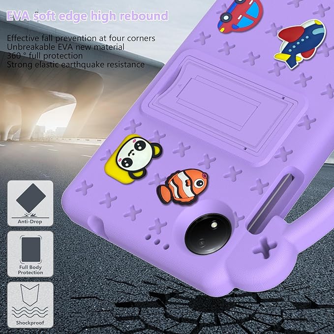 AKABEILA Compatible with Doogee U11/U11 Pro 2025 11 inch/Tab G6/Tab G6+ 11 inch/Infinix Xpad 20 2025 inch/Umidigi G7 Tab Pro 2024 11 inch Tablet Case, Shoulder Strap & Stand Handle Light Purple