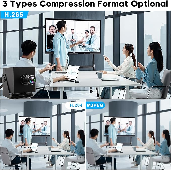 4K HDMI USB3.0 Camera Simultaneous Output 60fps H.264 Webcam with 25° Narrow Angle Lens, 2X Digital Zoom Plug and Play for Video Conference Industrial TV