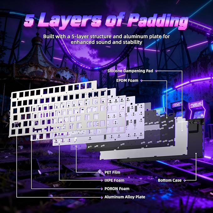 ATTACK SHARK R85 HE 75% Magnetic Wired Gaming Keyboard,8KHz Polling Rate Rapid Trigger,0.005mm RT Precision,256K Scan Rate,Custom Hot-Swappable,Web Driver PC Keyboard for Gamer/Win/Mac,Black Gradient