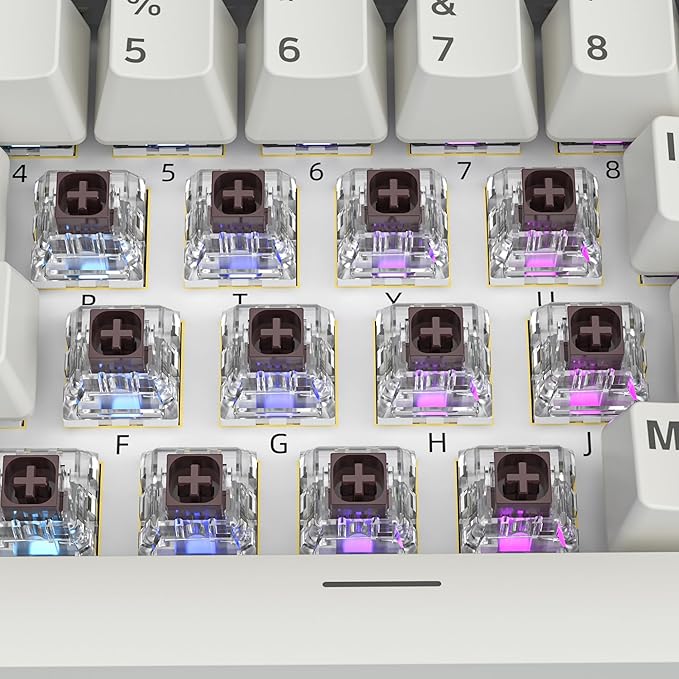 Kailh Box Brown Switches for Mechanical Keyboard,3-Pin 45gf Tactile/Factory Lubed/Dust&Waterproof Switches(Kailh Box Brown,72Pcs)