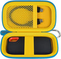 GWCASE Hard Case for SanDisk Extreme Portable SSD 1TB 2TB 4TB 8TB 500GB, External for Solid State Drive Travel Carrying Holder with Mesh Pocket for USB Cables & SD Cards (Bag Only)-Yellow